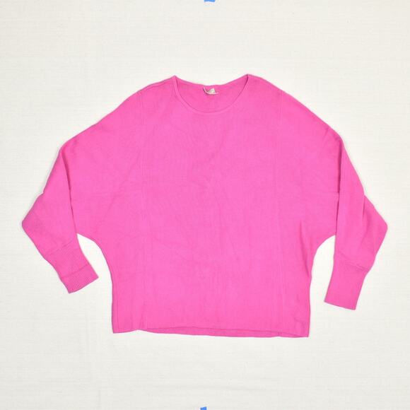 Chico's Women Pullover Sweater Crew Neck Solid Cotton Blend Pink Size 1 US Sz M - Picture 2 of 8